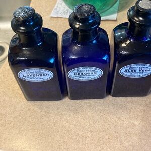 Vintage set if 3 AARAN APOTHECARY SCOTLAND NWOT. Lavender Geranium Aloe Vera